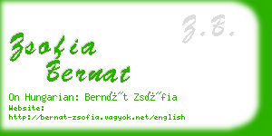 zsofia bernat business card